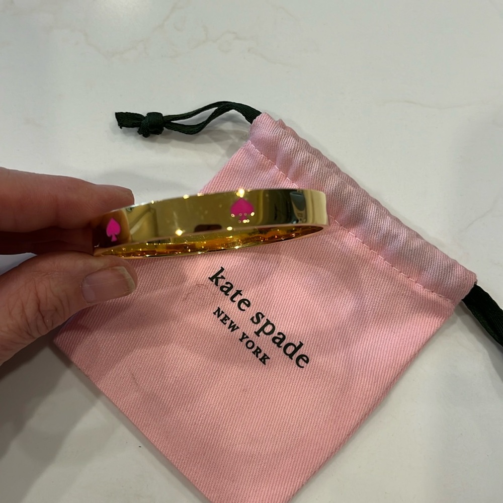 Kate Spade Gold Bracelet with Pink Accents